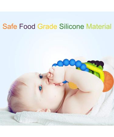 Baby Teething Toys 4 PCS BPA Free Silicone Baby Teethers  Freezer Safe Organic Infant Teething Toys Soft & Textured for Natural Brain Development - Buy Online on SooperMarket.com