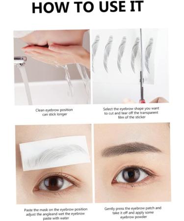 NOLITOY 5pcs Eyebrow Stickers Temporary Brow Tattoos Fake Eyebrows Eyebrow Tool 6d Eyebrow Trimming The Lazy - Buy Online on SooperMarket.com