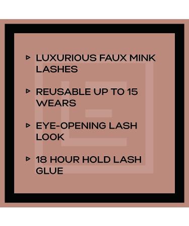 Eylure Luxe Cashmere No. 6 False Lashes with Adhesive - 1 Pair | Long-Lasting Glamorous Eyelashes - Buy Online on SooperMarket.com