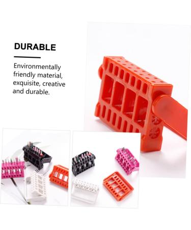 WOONEKY 4pcs 16 Grinding Head Display Stand Vintage Hair Comb Nail Bit Storage Manicure Drill Bits Drill Bit Case Toolbox Nasal Trimmers for Men Drill Bit Organizer Take Away Nail Drill Pp - Buy Online on SooperMarket.com