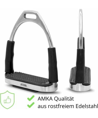 AMKA Safety Stirrups - Flexible Stainless Steel with Rubber Cover 015/042A | International Shipping Available - Buy Online on SooperMarket.com