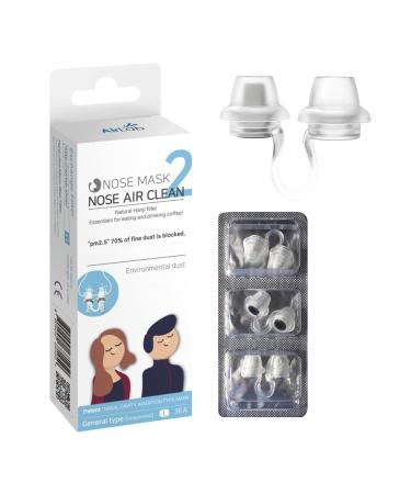Nose mask nose Air Clean nose filter reusable breathable nose plug air filtration for dust pollution blocked cold air 3 pieces (general type large) 1 piece (3-pack) General type 3ea