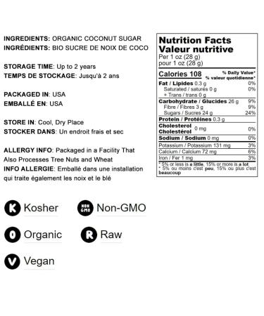 Organic Brown Coconut Sugar 10 Pounds - Non-GMO, Kosher, Vegan, Fair Trade, Unrefined Sweetener - Perfect for Baking - Bulk 10 Pound Pack - Buy Online on SooperMarket.com