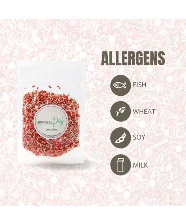 Vintage Rose Gold Sprinkles Mix - 4oz Jar for Wedding, Bridal Shower, Anniversary, Valentines - Edible Dragees in White, Blush, and Colorful Shades - Buy Online on SooperMarket.com