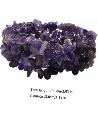 TEHAUX Womens Bracelet 2pcs Chunky Chakra Bracelet Irregular Bracelet Crystal Beads Layer Crystal Bracelet Layer Gemstone Crystals Bracelet Women Gemstone Bracelet To Heal Purple Rope - Buy Online on SooperMarket.com