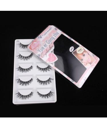 Premium 5 Pairs Fake Eyelashes Natural Handmade Eyelashes Cotton Infarct Cross Long Thick 3D Faux Eyelashes - Buy Online on SooperMarket.com