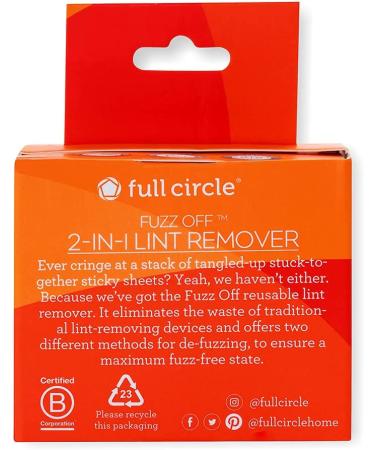 Full Circle Fuzz Off 2-in-1 Lint Remover & Brush - White | Eco-Friendly Fabric Care - Buy Online on SooperMarket.com
