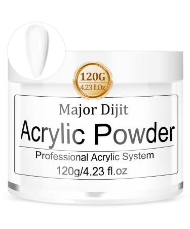 120 g of acrylic powder clear acrylic nail powder 4.23 Unzen large capacity professional polymer for 3D French nail manicure extension nail carving durable beauty gifts (clear)