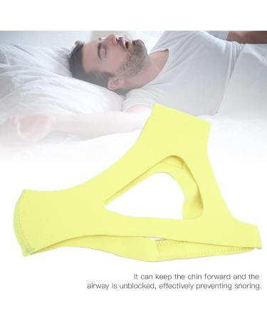 Breathable Anti-Snoring Chin Strap - Adjustable Jaw Support Belt in Yellow - Buy Online on SooperMarket.com