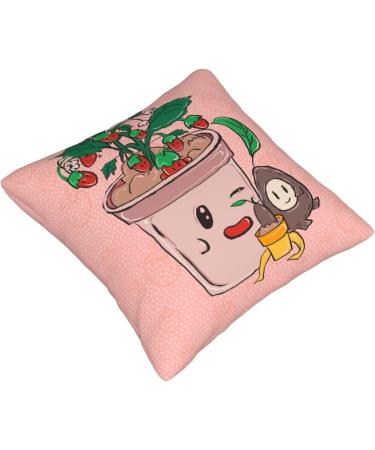 YYHHAOFA Sunflower Seeds and Strawberries Picture Universal Pillowcase for All Seasons 18"x18" : Soft and Comfortable Suitable for car Sofa Black 18 x 18-Inch - Buy Online on SooperMarket.com