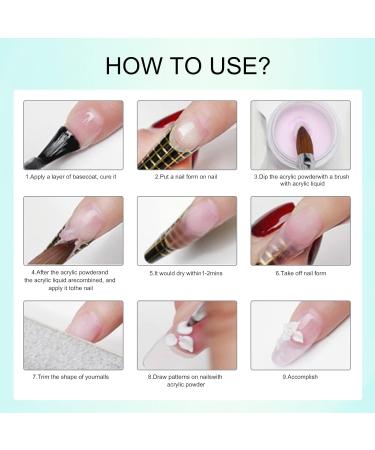 Acrylic Powder Set - 4 Colors for Nail Extension and 3D Carving - Professional Polymer Colored Acrylic Nail Powder (HJ-NAP024-54-32-33-75-28g) - Buy Online on SooperMarket.com