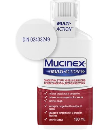 MUCINEX MULTI-ACTION Congestion Stuffy Nose & Cough Liquid 180 mL - Buy Online on SooperMarket.com