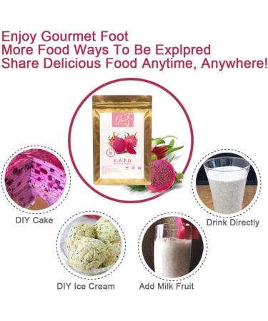 Organic Pitaya Dragon Fruit Powder 100g - Anti-aging Moisturizing Formula - Buy Online on SooperMarket.com