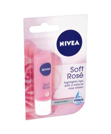 Nivea Lip Soft Rose 0.16oz Blister Pack - Hydrating Rose Lip Balm - Buy Online on SooperMarket.com