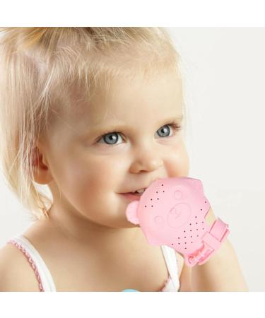 Abbto B r Baby Tooth Toy | Silicone Bite Ring & Anti-Drop Gloves | Adjustable for 3 Months+ - Buy Online on SooperMarket.com