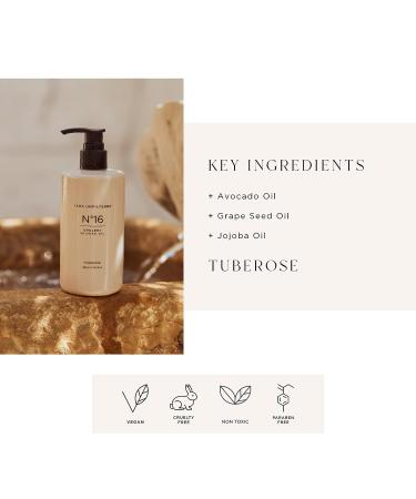 Lux Unfiltered N 16 Opulent Shower Oil in Tuberose - Hydrating Full Body Cleanser - Gluten Free, Cruelty Free, Vegan - For Men & Women - Buy Online on SooperMarket.com