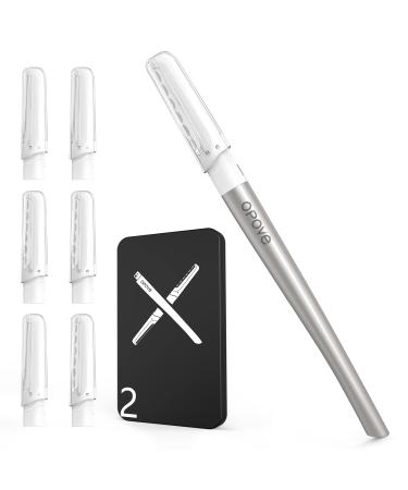 OPOVE Dermaplaning Tool Set,Professional Dermaplane Tools with 6 Refill Blades,Peach Fuzz Removal & Eyebrow ShaperFace Shavers for Women,Facial Hair Razor Help Exfoliate and Smooth The Skin (Silver)