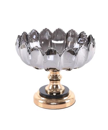 Fruit Basket Bowl Round Glass Fruit Bowl Chinese Retro Creative Candy Bowl Home Living Room Kitchen Desktop Decoration Fruit Plate Fruit Dish Fruit Bowls