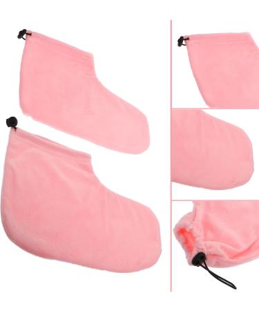FOMIYES 3 Pairs Wax Warm Foot Cover Refill Pink Cotton Foot Mask - Buy Online on SooperMarket.com