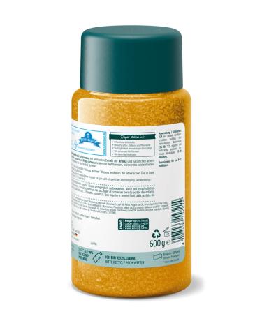 Kneipp Bathing Crystals for Muscle Relaxation - 600g Stimulant Pack with Natural Deep Salt & Arnica Extract | Essential Oils of Cabreuva Rosemary & Pinus - Buy Online on SooperMarket.com