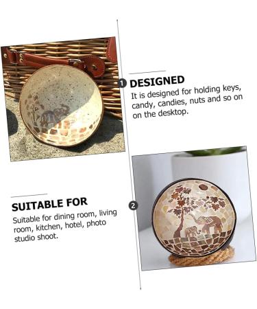 HOMSFOU 3 Pcs Coconut Shell Dishes Dessert Bowls Ice Cream Bowls Food Bowl Snack Bowls Nuts Bowl Cereal Bowl Sundae Cups Desktop Decor Shell Bowl Wooden Salad Bowl Coconut Bowl Spoon Candy 15X7CMx3pcs As Shownx3pcs - Buy Online on SooperMarket.com
