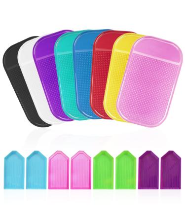 SENHAI 8 Pieces Anti-Slip Tools Sticky Mat for Diamond Painting  with 8 Diamond Trays  Non-Slip Universal Gel Pad for Fixing Trays 5D Diamond Painting Accessories for Kids or Adults