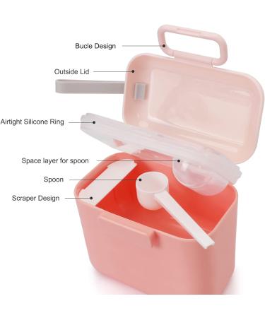 Toplive 2PCS Baby Milk Powder Dispenser Set - 800ml Airtight Container for Travel Feeding - Includes Spoon and Leveler - Buy Online on SooperMarket.com