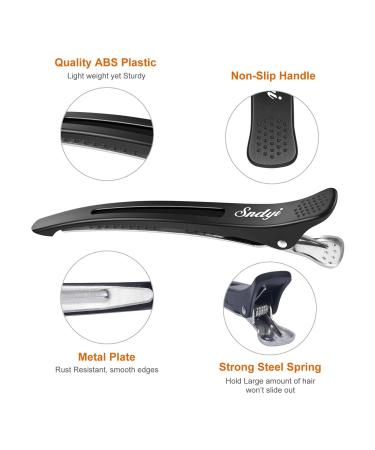 Sndyi Hair Clamps - 12 Pack Non-Slip Hair Clips for Styling & Cutting | Professional Salon Hairdressing Tools for Thick & Thin Hair - Buy Online on SooperMarket.com