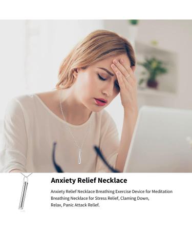 Anxiety Relief Necklace Breathing Exercise Device for Meditation Breathing Necklace for Stress Relief Claming Down Relax Panic Attack Relief - Buy Online on SooperMarket.com