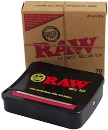 RAW Natural Unrefined Rolling Papers | 70mm King Size | Automatic Rolling Box - Buy Online on SooperMarket.com