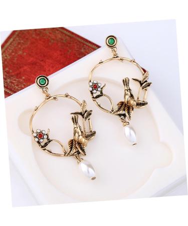 PACKOVE Circle Earrings Fashion Earrings Women Earrings Flower Earrings Vintage Accessories - Buy Online on SooperMarket.com