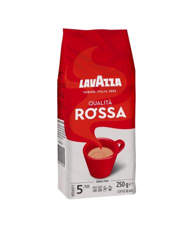 Lavazza Qualita Rossa Arabica and Robusta Medium Roast Coffee Beans 250 g Coffee 250 g (Pack of 1)