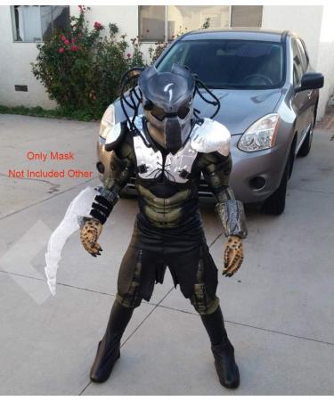 ATAIRSOFT Tactical Full Face Mask for Paintball & Airsoft - Metal Mesh with Infrared Lamp - Alien & Predator CS Field Gear - Buy Online on SooperMarket.com
