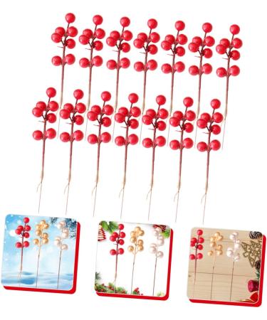 Warmhm 60 Pcs Christmas Fruit Diy Floral Art Plant Simulation Flower Branch Red Berry Stems Tree Decorations Red Berries Picks Christmas Berry Branch Winter Christmas Tree Wreath Foam Redx3pcs 17x3cmx3pcs - Buy Online on SooperMarket.com