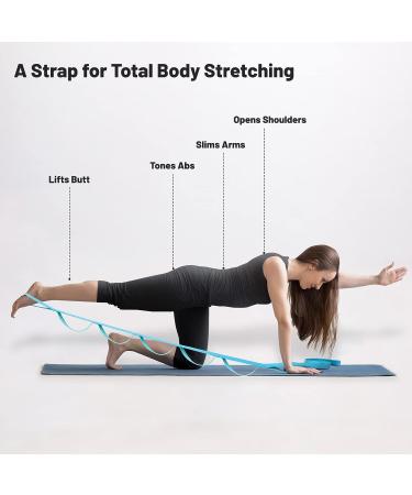 Trideer Non-Elastic Yoga Stretching Strap - 10/12 Loop Home Workout & Rehabilitation Tool - Buy Online on SooperMarket.com