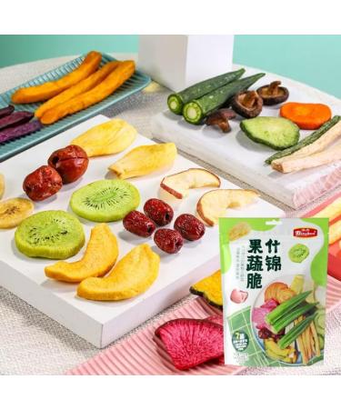 Instant fruit and vegetable crisps healthy and nutritious mixed vegetables and fruits 168g/bag dried purple and sweet potatoes dried bananas casual snacks Chinese food desserts (8 bags) - Buy Online on SooperMarket.com