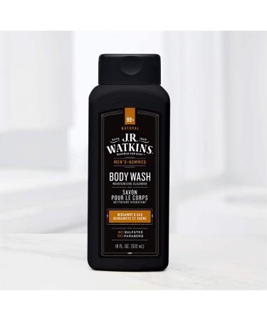 J R Watkins Men's Body Wash - Bergamot & Oak, 18 fl oz | Refreshing & Invigorating Clean - Buy Online on SooperMarket.com
