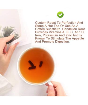 Organic Roasted Dandelion Root Tea - 130g Vegan Non-GMO Gluten-Free | Support Liver Health - Buy Online on SooperMarket.com