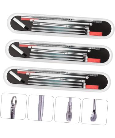 3 Sets Stainless Steel Ear Cleaning Kit with LED Ear Wax Removal Tool - Buy Online on SooperMarket.com