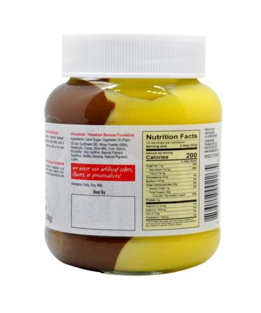 Fundelina Spread Bundle - Strawberry & Chocolate-Hazelnut, Banana & Chocolate-Hazelnut, WYKED YUMMY Spreader Knife Included - Buy Online on SooperMarket.com