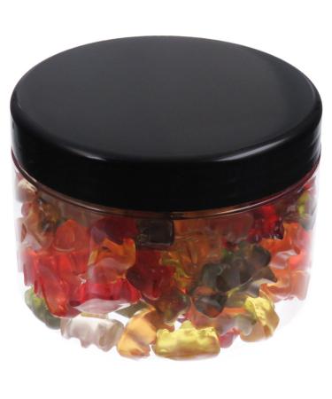 450 ml PET jar transparent with black plastic lid 20 pieces