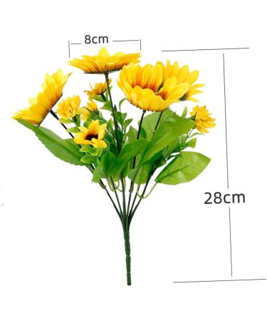 Zerodeko Sunflower Props 2pcs 7 Artificial Flower Bouquet Wedding Bouquet Artificial Flowers Bouquet Artificial Bouquet Decor Flower Arrangement Supplies Sunflower Fake Sunflowers Heads - Buy Online on SooperMarket.com