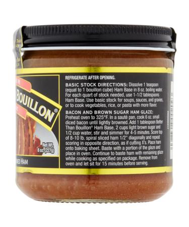 Better Than Bouillon Premium Ham Base  Made with Seasoned Ham  Blendable Base for Added Flavor  38 Servings Per Jar  8-Ounce Jar (Pack of 1) 8 Ounce (Pack of 1) - Buy Online on SooperMarket.com