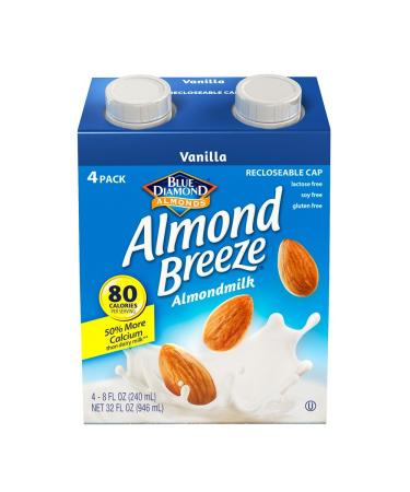 Almond Breeze Vanilla Almond Milk 8oz - Dairy Free, Pack of 4 - Buy Online on SooperMarket.com