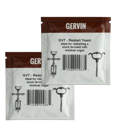 2X Gervin Restart Yeast GV7 for Stuck Fermentations Premium Quality 5g 5-23L