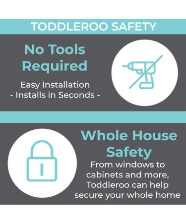 Corner Drawer Locks - Toddleroo by North States (2-Pack White) - No Tools Required Baby Proofing Solution for End Drawers and Filing Cabinets - Buy Online on SooperMarket.com