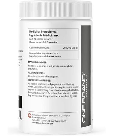 One Brand Nutrition L-Citrulline Malate Powder 100% PURE Vegan (500g) | 200 Servings - Buy Online on SooperMarket.com