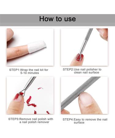 Cuticle Pusher Remover Triangle Cuticle Peeler Scraper Stainless Steel Nail Gel Remover Professional Nail Tool for Removing UV Manicure Treatments - Buy Online on SooperMarket.com