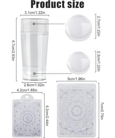 3 Pcs Jelly Nail Art Stamper Set with Double Head Silicone Stampers - Transparent Green Red Soft Nail Stamping Kit for Manicure Tools - Buy Online on SooperMarket.com