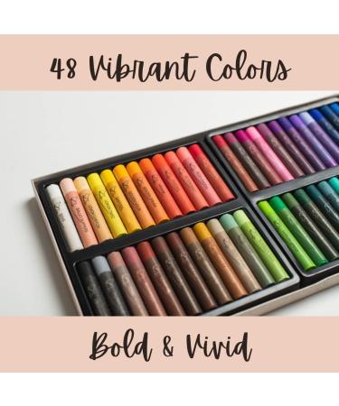 48-Piece Soft Oil Pastels Set - Professional Art Supplies for Drawing - Non-Toxic Classroom Set for Kids - Creamy Texture - Ideal for Artists - Buy Online on SooperMarket.com